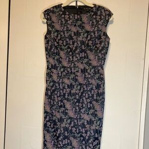 Brooks Brothers FLORAL JACQUARD SHEATH DRESS
